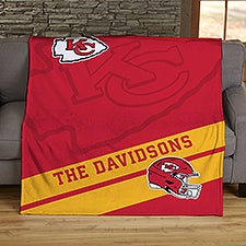 NFL Corner Logo Kansas City Chiefs Personalized Blankets - 45439