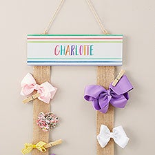 Watercolor Brights Personalized Bow Holder - 45560