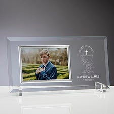 First Communion Icons Personalized Glass Picture Frame  - 45567