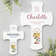 First Communion Icons Personalized Cross  - 45570