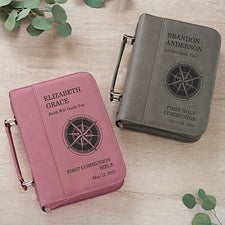 First Communion Compass Personalized Bible Cover  - 45588