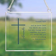 Religious Verse Personalized Glass Suncatcher - 45596