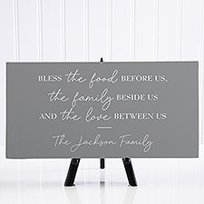 Bless the Food Before Us Tabletop Canvas Print - 45598