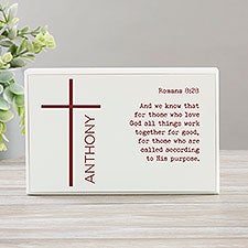 Religious Verse Personalized Rectangle Shelf Block - 45609