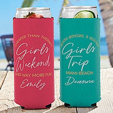 Girls Trip Personalized Slim Can Cooler - 45617