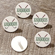 Crossed Clubs Personalized Golf Ball Markers - 45642