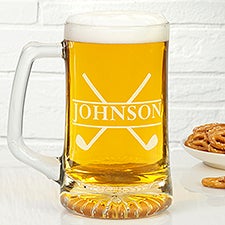 Crossed Clubs 25 oz. Personalized Beer Mug - 45644