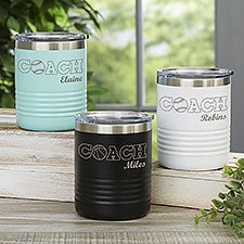 Coach Personalized 10 oz. Vacuum Insulated Stainless Steel Tumblers - 45651