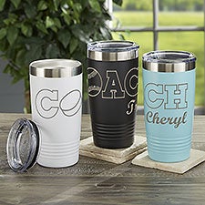 Coach Personalized 20 oz. Vacuum Insulated Stainless Steel Tumblers - 45652