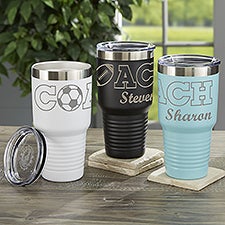 Coach Personalized 30 oz. Vacuum Insulated Stainless Steel Tumblers - 45653