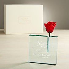 Magnificent Roses® Personalized Happy Anniversary Bud Vase  - 45809