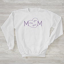 Mom Heart Personalized Ladies Sweatshirt - 45954