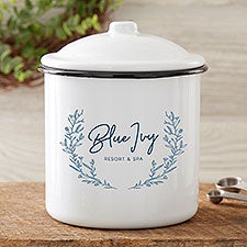 Personalized Logo Enamel Canister- Medium - 46537