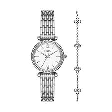 Engraved Fossil Carlie Watch & Bracelet Set  - 46604