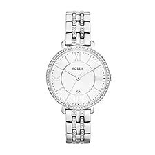 Jacqueline Engraved Womens Fossil Watch - Pave Silver - 46606