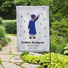 Graduation Guy philoSophies Personalized Garden Flag  - 46751