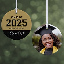 Collegiate Year Personalized Graduation Ornament  - 46790