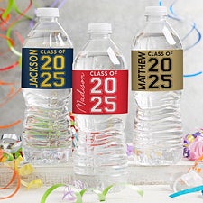 Collegiate Year Personalized Graduation Water Bottle Labels - 46793