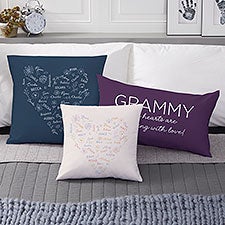 Blooming Heart Personalized Throw Pillow  - 46893