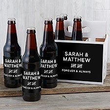 Anniversary Tally Personalized Beer Bottle Labels & Bottle Carrier  - 46971