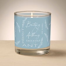 Elegant Couple Personalized 8oz Glass Candle - 47032