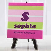 Name Meaning Personalized Canvas Gift - Crazy for Stripes - 4712