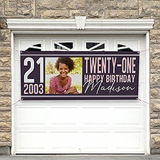 Timeless Birthday Personalized Birthday Banner - 47221