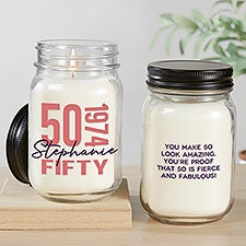 Timeless Birthday Personalized Farmhouse Candle Jar - 47225