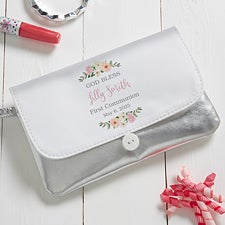 Floral First Communion Personalized Wristlet  - 47278