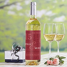 Eternal Love Personalized Anniversary Wine Bottle Label - 47335