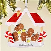 Gingerbread Personalized Family Wood Shaker Ornament - 47475