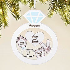 Wedding Personalized Shaker Ornament - 47476