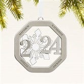 2024 Snowflake Year Personalized Metal Ornament - 47478