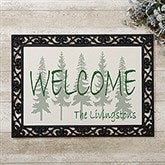 Evergreen Tree Personalized Doormats - Welcome Mats - 4749