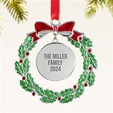 Write Your Own Personalized Metal Wreath Ornament - 47517