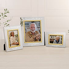 Our Loved Ones Memorial Personalized Silver  Gold Hammered Frame - 47833