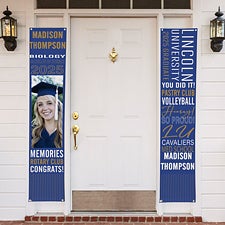 All About The Grad Personalized Graduation Photo Door Banner Set - 47888