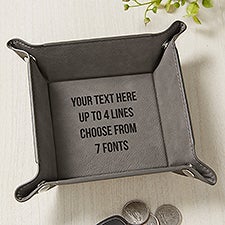 Write Your Own Personalized Vegan Leather Valet Tray - 47955