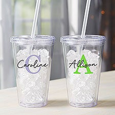 Simple Signature Personalized 17 oz. Acrylic Insulated Tumbler - 48081