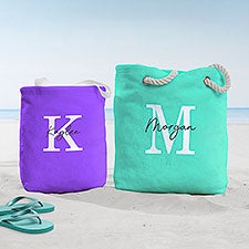 Simple Signature Personalized Terry Cloth Beach Bag - 48085