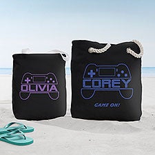 Neon Gaming Personalized Terry Cloth Beach Bag - 48103