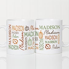 Fall Repeating Name Personalized 30 oz. Oversized Coffee Mug - 48143