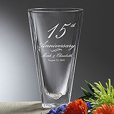 Everlasting Love Anniversary Etched Crystal Vase - 48362