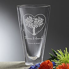 Rooted In Love Engraved Crystal Vase - 48364