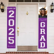 Collegiate Year Personalized Photo Door Banner Set - 48464