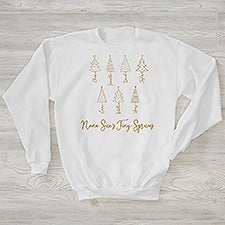 Scripted Christmas Tree Personalized Adult Sweatshirts - 48556