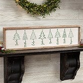 Scripted Christmas Tree Personalized Barnwood Frame Wall Art - 48565