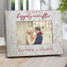 Happily Ever After Personalized Galvanized Metal Picture Frame  - 48571