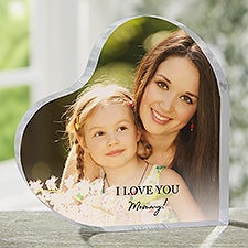 Photo and Text Personalized Colored Heart Keepsake - 48581