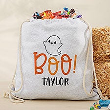 Boo! Personalized Halloween Drawstring Bag - 48625